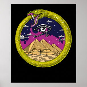 Egyptan Ouroboros Symbol Poster