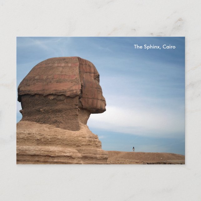 Egypten 055, sphinxen, Cairo Vykort (Framsida)