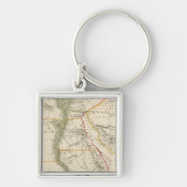 Egypten 11 fyrkantig silverfärgad nyckelring (Framsidan)