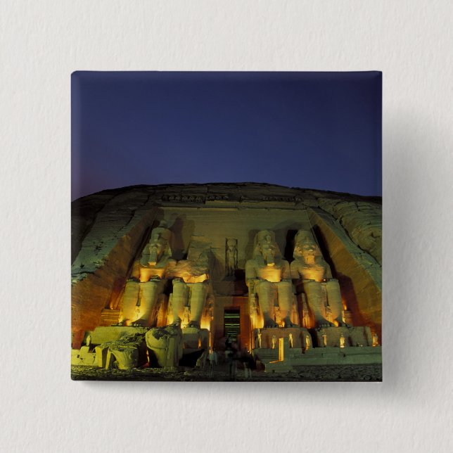 Egypten, Abu Simbel, kolossal figurer av Ramesses Knapp (Framsida)
