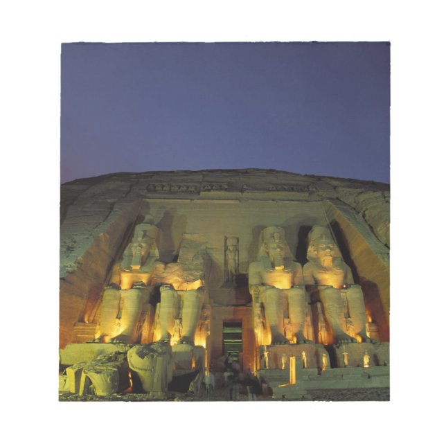 Egypten, Abu Simbel, kolossal figurer of Ramesses Anteckningsblock (Framsida)