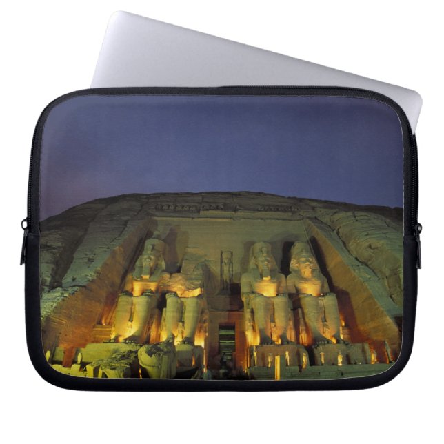 Egypten, Abu Simbel, Kolossala figurer av Ramses Laptop Fodral (Framsidan)