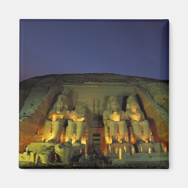 Egypten, Abu Simbel, Kolossala figurer av Ramses Magnet (Framsidan)