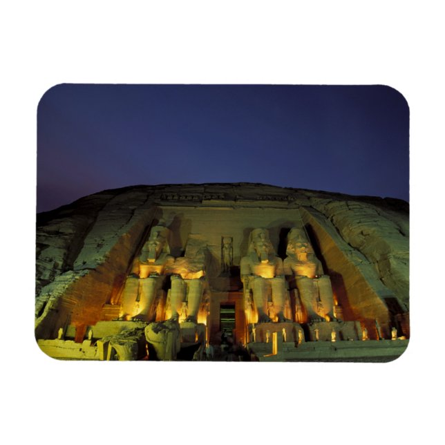 Egypten, Abu Simbel, Kolossala figurer av Ramses Magnet (Horisontell)