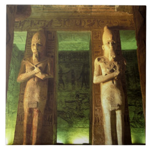 Egypten, Abu Simbel, Staty av Ramses II, Kakelplatta