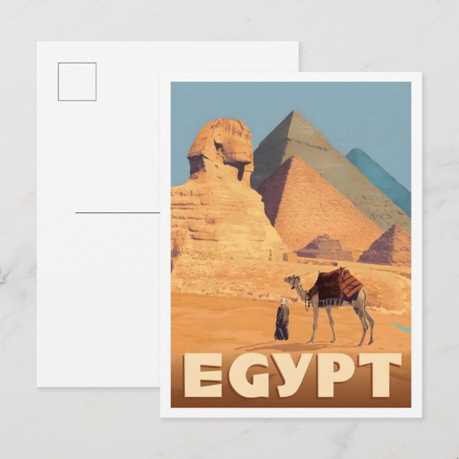 Egypten Afrika Vintage Resor  Vykort (Fram/baksida)