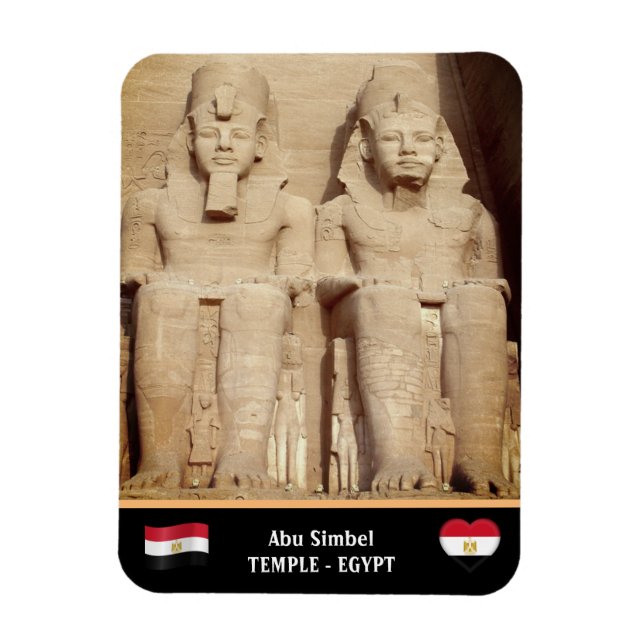Egypten - Ancient Pharaohs & Abu Simbel Temples Magnet (Vertikal)