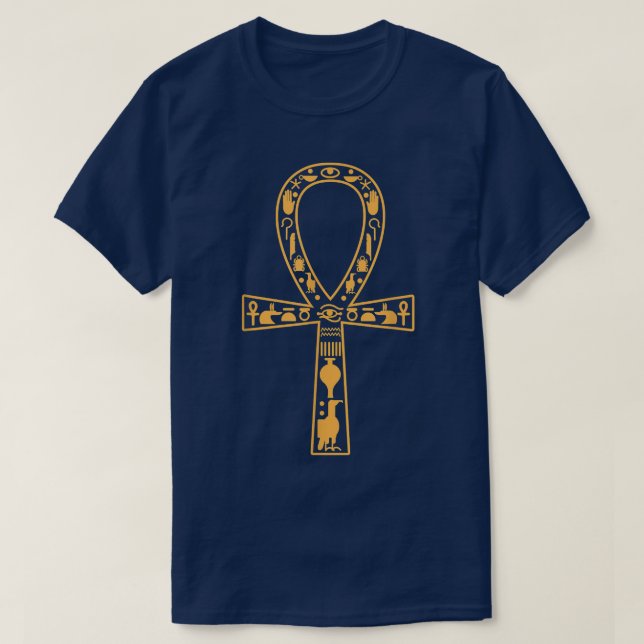Egypten Ankh Öga i Egyptenen Horus Pharaoh Cairo S T Shirt (Design framsida)