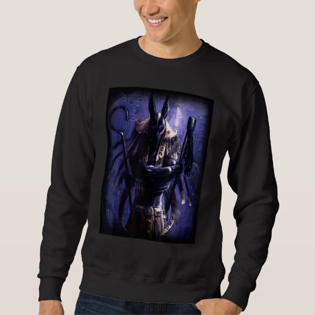 Egypten Anubis Lång Ärmad Tröja (Framsida)