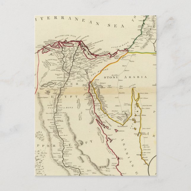 Egypten, Arabien, Palestina Vykort (Framsida)