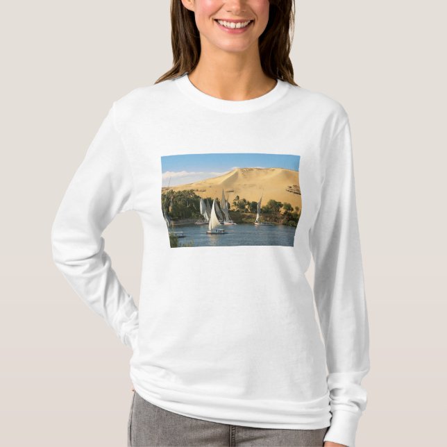 Egypten, Assuan, Nilen, Felucca-segelbåtar, 2 Tröja (Framsida)
