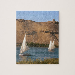 Egypten, Aswan, Nilen, segelbåtar, Pussel