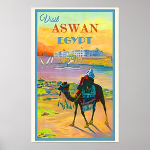 Egypten-Aswan Travel Poster
