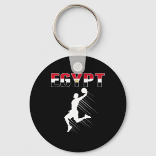 Egypten Basketball Fläkt Jersey - Egyptian Flagga Nyckelring