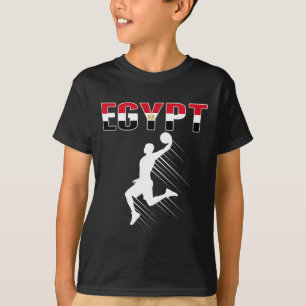 Egypten Basketball Fläkt Jersey - Egyptian Flagga T Shirt