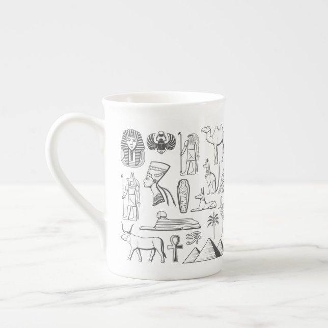 egypten benporslin mugg (Vänster)