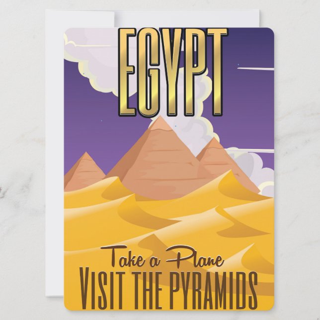 Egypten - Besök pyramiderna semesterplakat (Framsida)
