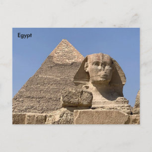 Egypten, Cheops pyramid och Underbara sfinx Vykort