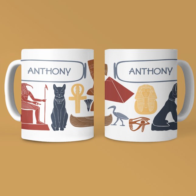 Egypten Egyptian Graphics Collage Kaffemugg (Skapare uppladdad)