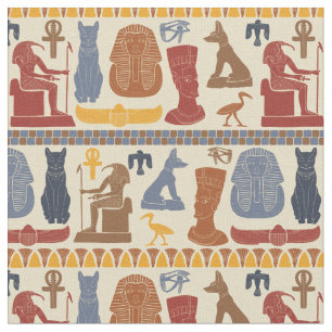 Egypten Egyptian Graphics Collage Tyg