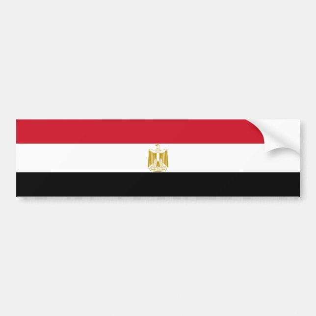 Egypten/egyptisk flagga bildekal (Framsidan)