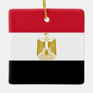 Egypten (egyptiskt) Flagga Julgransprydnad Keramik