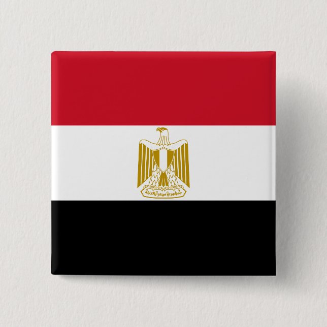 Egypten (egyptiskt) Flagga Knapp (Framsida)