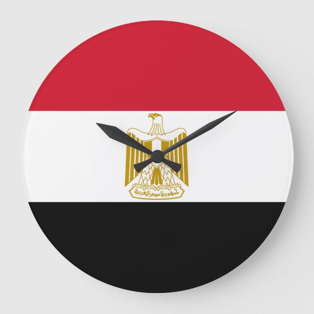 Egypten (egyptiskt) Flagga Stor Klocka (Framsida)