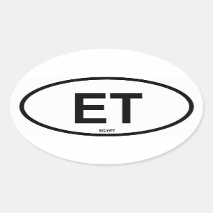 Egypten "ET" Ovalt Klistermärke