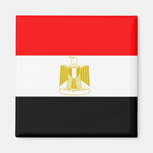 Egypten Flagga av hög kvalitet Magnet (Framsidan)