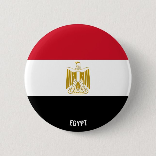 Egypten Flagga Charming Patriotic Knapp (Framsida)