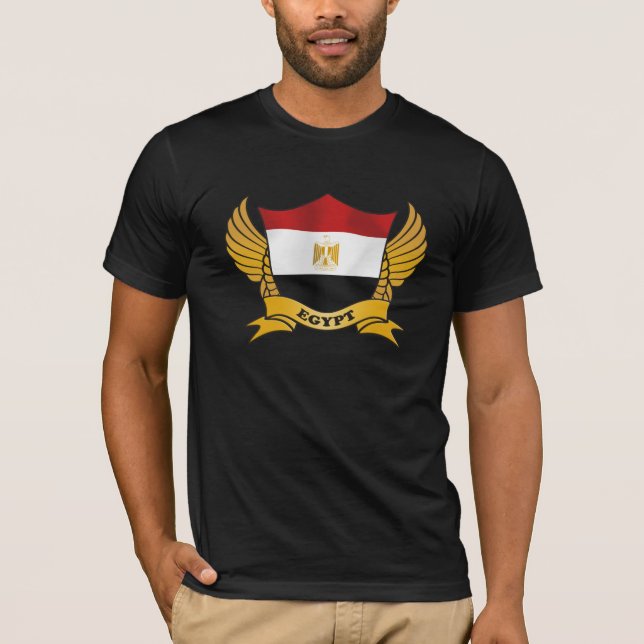 Egypten Flagga Emblem Tee Shirt (Framsida)