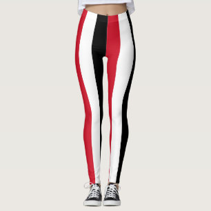 Egypten Flagga Färg Lodrät stripe Leggings
