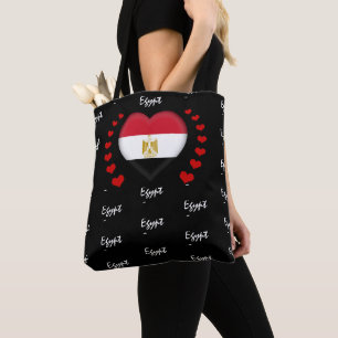 Egypten Flagga & Heart, Egyptisk Flagga mode /spor Tygkasse