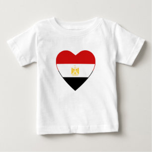 Egypten Flagga Heart T-Shirt