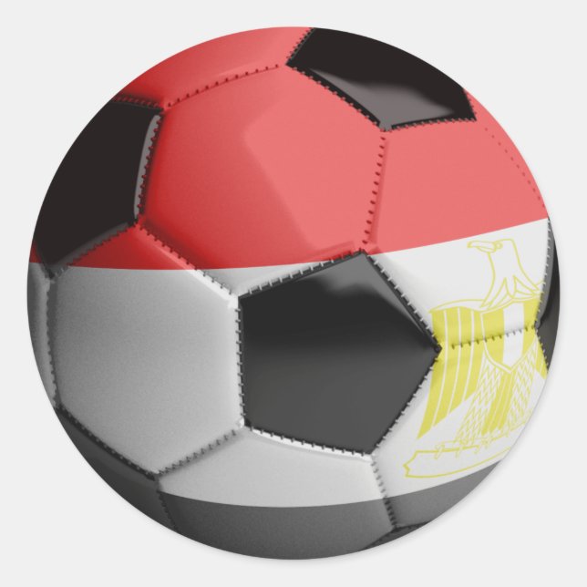 Egypten Flagga - ikonfack Runt Klistermärke (Framsida)