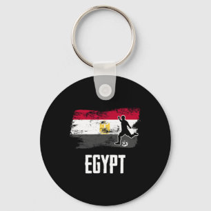 Egypten Flagga Jersey Egyptisk Fotbollslag Egyptis Nyckelring
