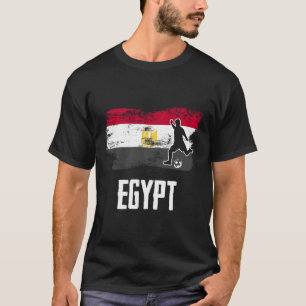 Egypten Flagga Jersey Egyptisk Fotbollslag Egyptis T Shirt