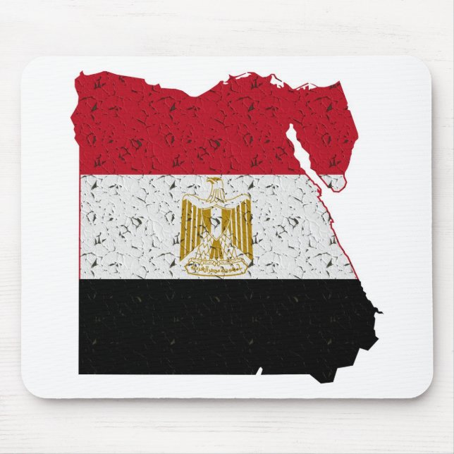 Egypten Flagga Karta Crackle Musmatta (Framsidan)