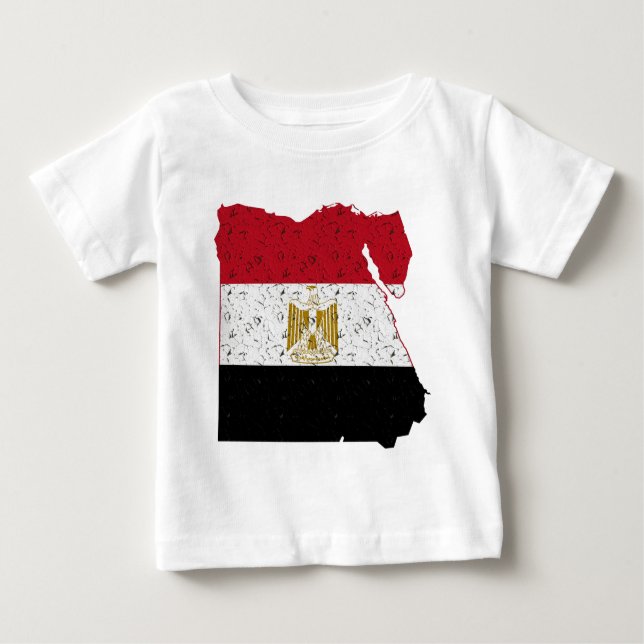 Egypten Flagga Karta Crackle Tröja (Framsida)
