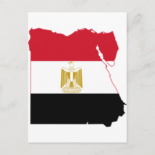 EGYPTEN FLAGGA KARTA EG VYKORT