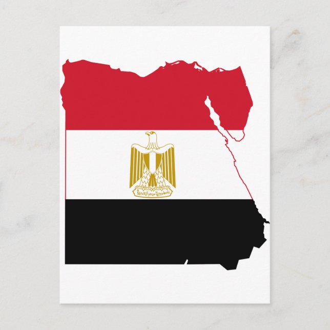 EGYPTEN FLAGGA KARTA EG VYKORT (Framsida)