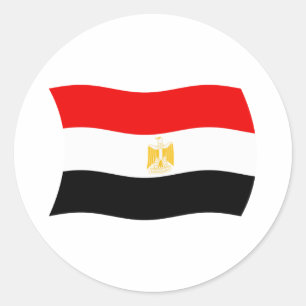 Egypten Flagga Klistermärke