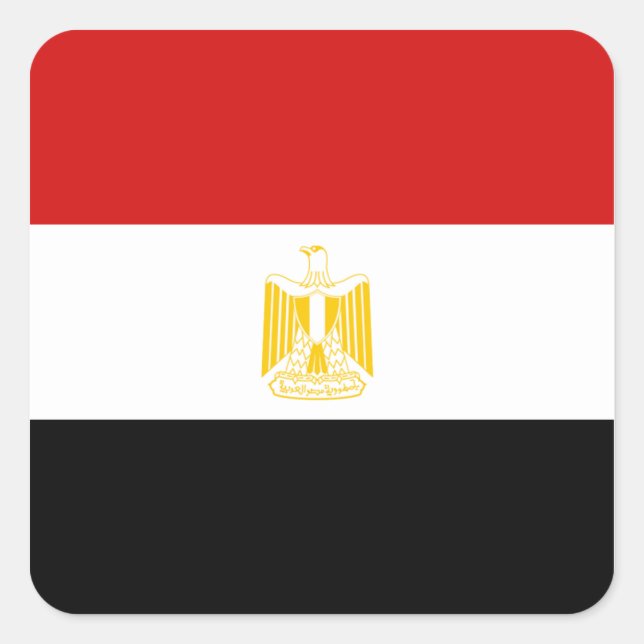 Egypten Flagga Klistermärke (Framsida)