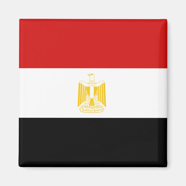 Egypten Flagga Magnet (Framsidan)