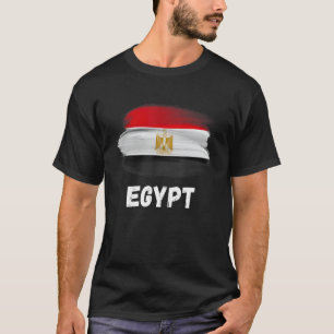 Egypten Flagga Pride Retro Egyptian Flagga Family T Shirt