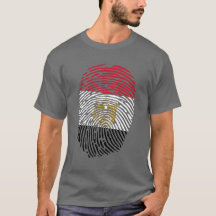 Egypten flagga som snyggt T-Shirt för fingeravtryc