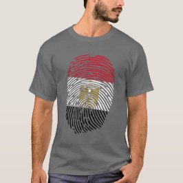 Egypten flagga som snyggt T-Shirt för fingeravtryc