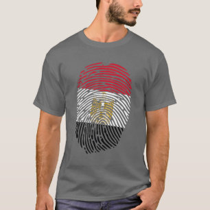 Egypten flagga som snyggt T-Shirt för fingeravtryc