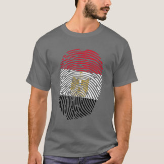 Egypten flagga som snyggt T-Shirt för fingeravtryc